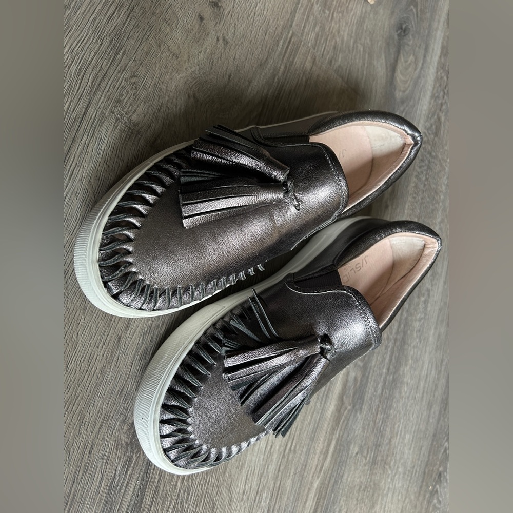 J/Slides NYC - Aztec - Pewter - slip on sneakers - size 6.5